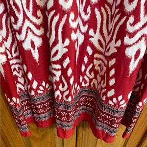 Red and White Patterned Maxi